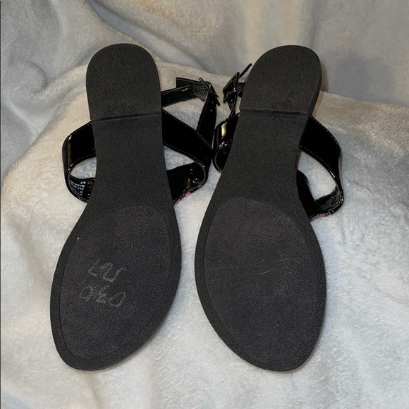 Steve Madden Black Beaded Strap Sandals - Picture 4 of 6